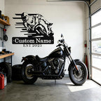 Personalized Motorcycle Metal Sign Custom Biker Name Sign Dirt Bike Wall Decor Motorcycle Home Decor Motorbikes Sign Garage Decor Gifts for Men Husband Rider