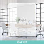 Vicwe Office Chair Mat for Hardwood Floor, 63" x 51" Large Chair Mat,Computer Chair Mats for Hardwood, Easy Glide for Chairs, Multi-Purpose Floor Protector Desk Chair Mats for Home Office