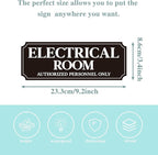 Electrical Room Door Sign for Business，Self-Adhesive Durable Modern Electrical Closet Room Sticker for Home, UV and Weather Resistant Authorized Personnel Only Signs for Business ，Workplace
