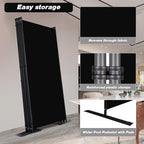 CHOSENM Room Divider, 6 Panel Folding Privacy Screens with Wider Support Feet, 6 Ft Portable Room Partition for Room Separator, 204" W X 71" H, Black