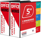 Extra-Large 3-Ring Binder | Heavy-Duty 5-Inch D-Ring Office Organizer | Crystal Clear Overlay View Binder | Archival-Grade Legal Storage | Holds 950+ Sheets | Interior Pockets | Pack of 2