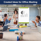 TSJ OFFICE Rolling Whiteboard Standing - 40 x 26 Inches Magnetic Mobile White Board with Stand, Height Adjustable Dry Erase Board on Wheels with Paper Clamp on Top, Green