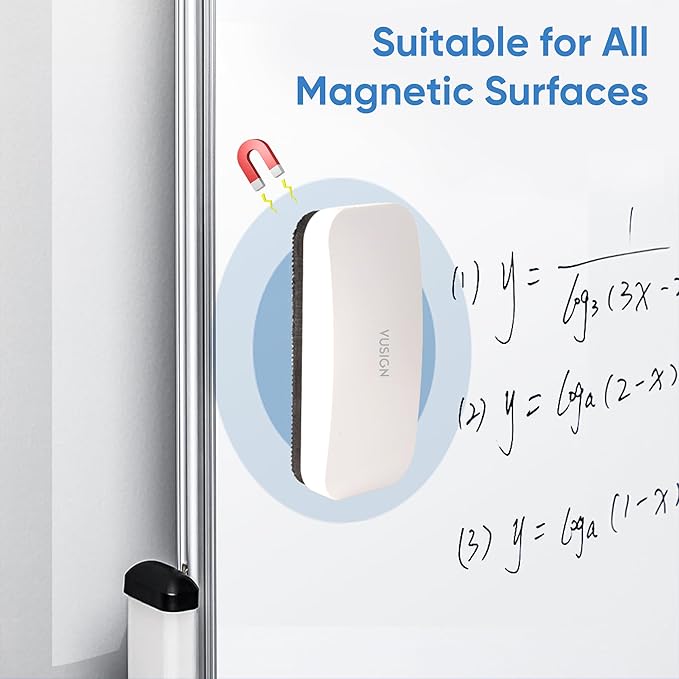 VUSIGN Magnetic Dry Erase White Board Eraser- 4 Pack, Glass Whiteboard Eraser for Dry Erase Board, Glass Board, Calendar Board, Office, Home, School Supplies