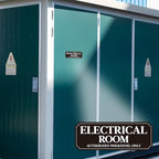 Electrical Room Door Sign for Business，Self-Adhesive Durable Modern Electrical Closet Room Sticker for Home, UV and Weather Resistant Authorized Personnel Only Signs for Business ，Workplace