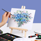 ESRICH 8 Pack 11.8" Wood Easels,Tabletop Easel for Painting,Painting Party, Displaying Canvases, Kids Student Table School Desktop, Portable Canvas Photo Picture Sign Holder