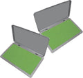 2 Pack Metal Case Stamp Pad Large Size, Olive Green Color - Size: 3" x 6" - Choose from 15 Ink Colors