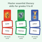 THE FIDGET GAME Vocabulary Words, Flash Card Game, Grade 4-6, Ages 9-12, Develop Communication and Reading Comprehension Skills, Fidget Mats, Learning Guide & PDF Workbook Included
