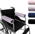 SPRING SEAON Wheelchair Armrest Covers 2 Pack Soft Memory Foam Wheelchair armrest Pads Wicking Washable for Office Transport Chair (Purple)