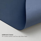 Leather Desk Mat - Small Non-Slip PU Desk Pad for Office and Home - Desk Organization and Accessories - Ideal for Large Mouse Pad and Small Desk Mats on Top of Desks (Dark Blue,23.6"x 13.8")