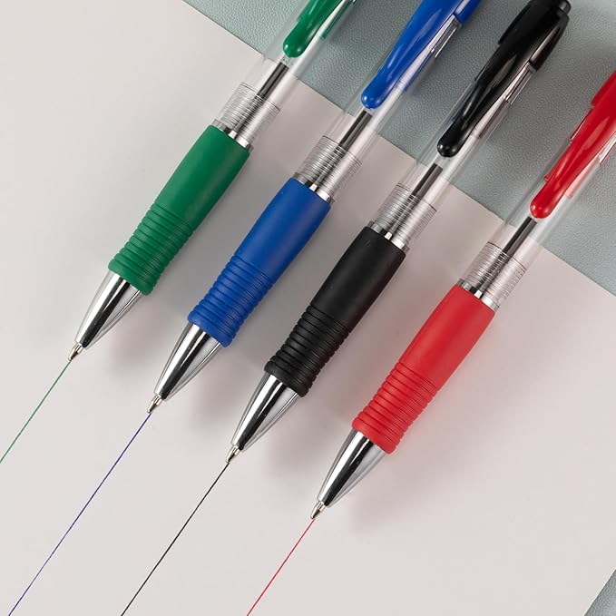 BallPoint Pens Bulk, 100 Pack (Blue Ink), No Bleed Blue Ink with soft Grip, Click Pens for Office Home and School, Retractable Ballpoint Pens, Medium Point, 1.00MM Smooth Writing (Blue)