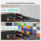 Amantech 12 Pack Acoustic Panels Self Adhesive Sound Proof Foam, High Density Sound Acoustic Panel, 16X12X0.4 Inch 4:3 Rectangle Panels in Home, Office, Reccording Room, Studio,More(Dark Blue)