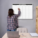 Lined Whiteboard Blank Grid Aluminum Frame Dry Erase Board Reusable Wall Mounted Board for Scheduling, to Do Lists Weekly Planning Home Work (24 x 18 Inch,Sales Ranking List)