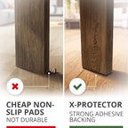 X-PROTECTOR Non-Slip Furniture Pads 8 PCS 1.5” x 5” - Rubber Furniture Grippers - Self-Adhesive Floor Protectors Grips for Furniture Feet!