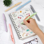 FIOVER Colored Pens, 6 Pack Colorful Gel Pens, Quick-Dry 0.7mm Medium Point for Journaling, Note Taking, Doodling, Aesthetic Office School Supplies, Gifts for Women Men(Multiple Colors)
