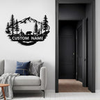 Custom Bear Metal Sign, Custom Bear Metal Wall Art Decor, Personalized Last Name Signs for Home, Rustic Farmhouse Black Wall Decor for Cabin, Bedroom, Living Room, Porch
