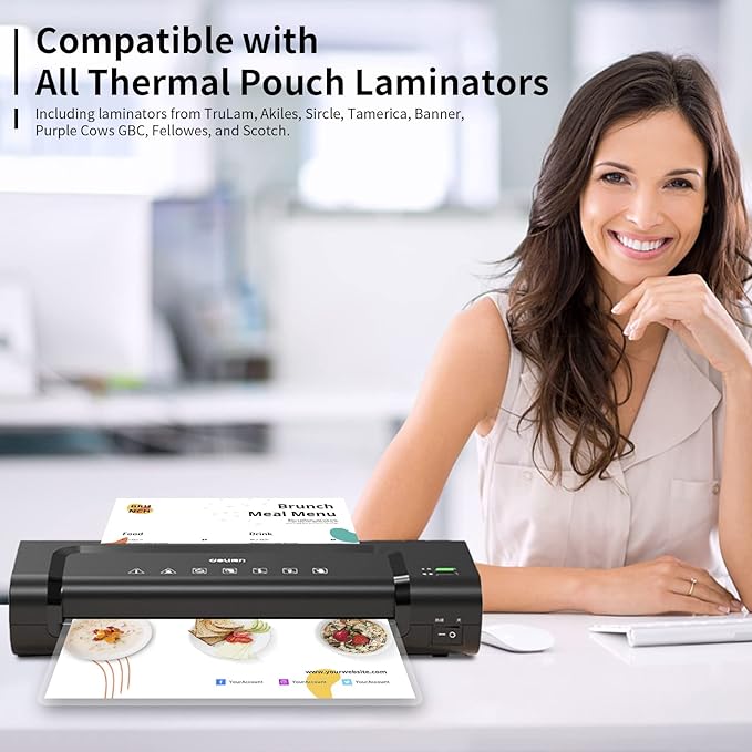 5 Mil Laminating Sheets 300 Packs, Thermal Laminating Pouches Holds 8.5" x 11" Sheets, Clear Laminator Plastic Paper 9 x 11.5 Inches - Rounded Corner Letter Size