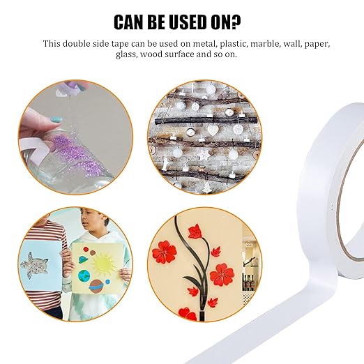 Double Sided Tape for Clothes, Fabric Tape, Double-Sided Hem Tape for Hemming, Clothing, Scrapbook Supplies, Gifts Box, Scrapbooking, Tear-by-Hand, 6 Roll Heavy Duty Multi-Size Adhesive Tape