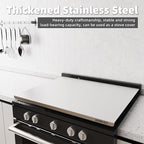 KORVOS Stainless Steel Cutting Boards for Kitchen, Food Grade 304 Stainless Steel Cutting Board with Lip, Metal Prep Board for Meat Fruits & Baking, 15.7" x 19.7"