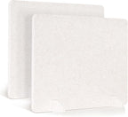 AMUSIGHT 2 Pack Acoustic Desk Dividers - 24" x 20" Freestanding Privacy Panels Set with Noise - Reducing Design Cubicle Sound Proof, Ideal for Office, Classroom, and Home (Light Beige)