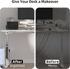 YECAYE 157in Cable Management, Cord Organizer,Easy Install Self-Adhesive Cable Organizer,Cord Management, Desk Wire Holder for Office Organization,Child and Pet Proofing, Grey