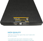 Lineco Clamshell Folio Storage Box, 16.5" x 20.5" x 1.75" Prints, Metal Edge Archival Boxboard, Color: Black
