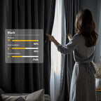 Cbsroro Room Divider Blackout Curtain Track Curtains Wall Dividers Panels Screen for Living Rooms Bedroom Office Privacy Partition Separation, W180 × L96 Inch,1 Panel, Black