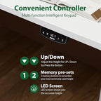 Agilestic Electric Standing Desk, Extra Large 71 x 31.5 Inches Height Adjustable Desk, Sit Stand Up Workstation for Home Office, Ergonomic Rising Gaming Computer Table with Memory Preset,White