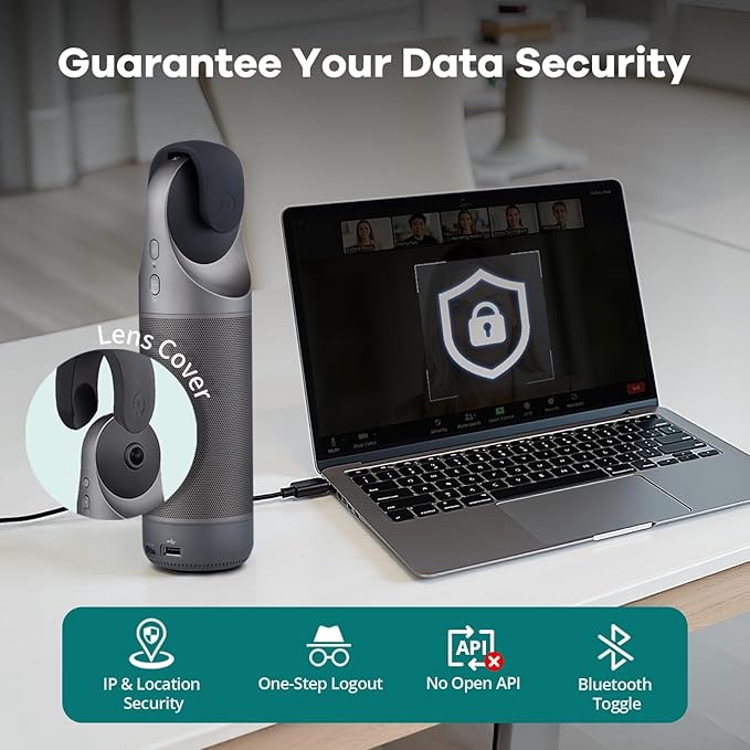 KanDao Meeting Pro - 360 Video Conference Camera, 4-in-One AI Smart Tracking Video Conferencing System, Works on Microsoft Teams, Zoom, Google Meet, Skype etc, Hybrid Meeting Room Zooming Camera