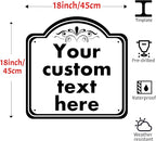 Custom Sign, Custom Indoor/Outdoor Decorative Sign，Aluminum Weatherproof Metal Sign Multiple Sizes, Customize for Office, Business, Workplace, office, Home, Delivery Signs