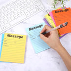 9 Pcs Colorful Phone Message Pad, 5.1×3.9 Inch Message Sticky Notes, Self-Adhesive Sticky Notes, Fluorescent Color Telephone Note for Office School Home, 50 Sheets/Pack (9 Colors)