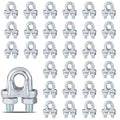 30PCS M5 Heavy Duty Wire Rope Clamps, 3/16-Inch Zinc Plated Wire Cable Clamps for Secure Connections – Boat, Tent, Clothesline, Rigging & More