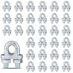 30PCS M5 Heavy Duty Wire Rope Clamps, 3/16-Inch Zinc Plated Wire Cable Clamps for Secure Connections – Boat, Tent, Clothesline, Rigging & More
