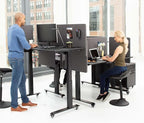 Stand Up Desk Store ReFocus Clamp-on Acoustic Desk Divider Privacy Panel That Reduces Noise and Visual Distractions (Ash Gray, 47.25" x 23.6")
