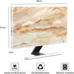Baocicco Abstract Computer Monitor Cover with Marble Design Aesthetic Laptop Computer Cover for Xmas Home Office Decoration Anti-Static Dustproof Protective Covers for LCD/LED/HD 26, 27, 28 Inch