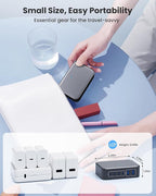 USB C Charger Block 200W with Wall Plug,6 Ports GaN IV Charging Station Hub,QC4.0+PD 65W USB C Laptop Charger Adapter Compatible with MacBook Air/Pro,DELL,iPhone 17/16/15,iPad,Steam Deck,Galaxy-Black