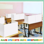 Zhehao 24 Pcs Privacy Boards for Student Desks Bright Colored Classroom Desk Divider Trifold Table Panel Privacy Folders Screen Partition for School Teacher Student Study Test Home