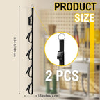 Wowangce 2 Pcs Extension Cord Organizers and Storage Garage Extension Cord Holder with 5 Slots Organizer Black Cord Organizer Straps for Vertical Space Cable Hose Rope String Lights