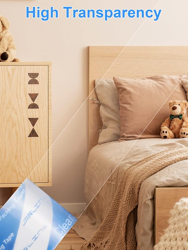 JARLINK Clearer Packing Tape 36 Rolls, Heavy Duty Packaging Tape for Shipping Packaging Moving Sealing, 2.7mil Thick, 1.88 inches Wide, 60 Yards Per Roll, 2160 Total Yards