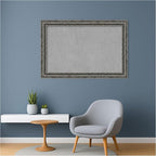 Amanti Art Black Framed Magnetic Board 24x36 Large Vision Board for use with Magnets, 100% Metal Sheet to Display Items as Office Decor or for Home Organization in mudroom, Kitchen or Kids Room