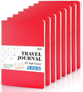 feela 8 Pack Soft Cover Journal Bulk, Notebooks College Ruled for Work, Lined Travel Journal for Women Men, Note Taking Notebook School Supplies Business Writing, 8.2” x 5.5”, A5, Red