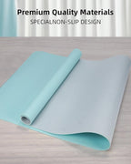 Leather Desk Pad Protector, Mouse Pad, Office Desk Mat, Non-Slip PU Leather Desk Blotter, Laptop Desk Pad, Waterproof Desk Writing Pad for Office and Home (Teal, 31.5" x 15.7")