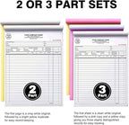 Custom Invoice Book with Logo 100 Set Personalized Receipt Books Customized Invoices for Small Business 2 - Parts Carbonless Duplicate Invoice Forms NCR Books