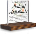 Medical Assistant Prayer Desk Sign, Inspirational Christian Gift for Healthcare Workers Graduation Birthday Christmas, Faith-Based Office Decor for MA Appreciation and Support PA115
