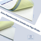 Harfesto Job Work Order Forms, Large Size Contractor Invoice Book 8-1/2" x 11-7/16", Invoice Receipt Book for Small Business, 2-Part Carbonless Forms, 200 Sets (4 Books)