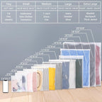 Svaldo Clothes Packaging Bags for Shipping 25 Count 10x13" Frosted Zipper Plastic Bags for Clothing Thick Plastic Apparel Bag for Packaging T-Shirt, Shirt, Document, 3 Mil, with Vent Holes Storage Bag