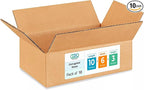 Medium Moving & Shipping Boxes 10x6x3 inches (10-Pack) - Extra Strength 200 lb vs Regular - Corrugated Cardboard Boxes for USPS/UPS/FEDEX - Packaging Box - Corrugated Box by IDL Packaging