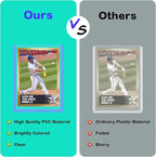 50ct 130pt 3"x4" Hard Card Sleeves - Hard Plastic Trading Card Protector, Rigid Clear Open-Top Card Sleeve, Fits Standard Thick Trading, Baseball, Sports, Game Collectible Cards
