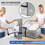 TAILI 4 Pack Gray Moving Bags w/Adjustable Backpack Straps, Moving Supplies, Moving Boxes Alternative, Heavy Duty Storage Totes for College Packing, Camping Backpack for Travel, Dorm, Laundry