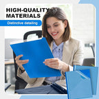 Teling 24 Pcs Clear Front Report Covers with 3 Prongs, Plastic Blue Presentation Folders Bulk with 3 Pockets for A4 and Letter Size Paper, 90 Sheet Capacity, Document Covers for School Business