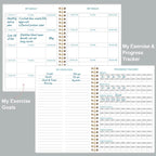 Simplified Fitness Journal for Women & Men,A5 Workout Journal/Planner Daily Exercise Log Book to Weight Loss, Gym, Muscle Gain, Bodybuilding Progress, 5.8"x8.3", Black